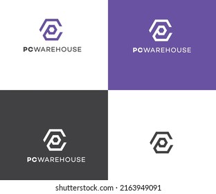 Pc, CP, PO, OP, P Letter Logo Design vector Template