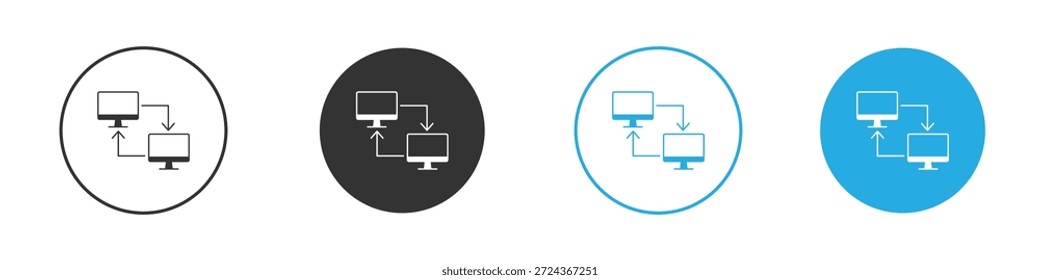 PC-Datenübertragungs-Icons Design-Element. Vektorgrafik auf weißem Hintergrund.