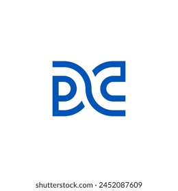 PC DC Monogram Logo Vector Design