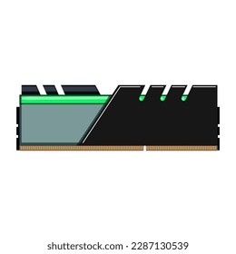 pc desktop memory cartoon. ram access, board hardware pc desktop memory sign. isolated symbol vector illustration