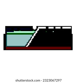 pc desktop memory game pixel art retro vector. bit ram access, board hardware pc desktop memory. old vintage illustration