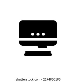 pc desktop vector icon. computer component icon solid style. perfect use for logo, presentation, website, and more. simple modern icon design solid style