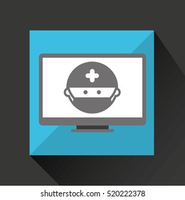 pc device medical concept staff hospital vector illustration eps 10