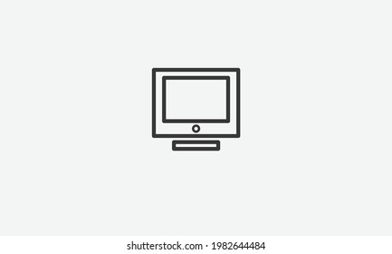 PC Mostrar diseño de icono plano