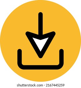 PC Download, ilustración, vector en un fondo blanco.