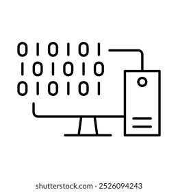 PC Encryption Line Editable Stroke Icons. Cyber Security Technology, Phishing, Hacking, Cyber Crime, Security, Trojan, Device Protection, Privacy Vector Illustration.