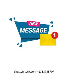 Pc with envelope vector illustration, symbol of email receiving, service, notification. new message concept. flat design