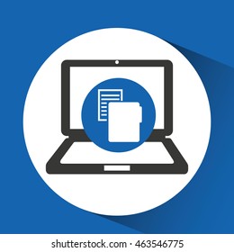 pc files and technology icon, vector illustration