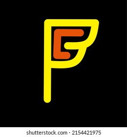PC font in simple and abstract style
