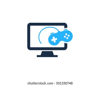 PC Game Computer Logo Design Template