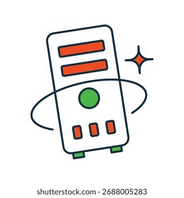 Icono de juego de PC con fondo blanco Vector Ilustración de stock