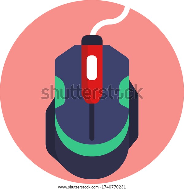 Pc Gaming Mouse Icons Set Vector Stock Vector (Royalty Free) 1740770231