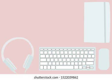 PC gear, illustration, vector on white background.