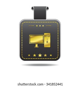 PC golden Vector Icon Design