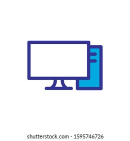 pc icon, color style design