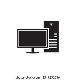 PC icon flat design. vector illustration