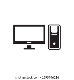 pc icon, glyph style design