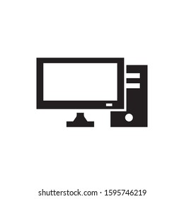 pc icon, glyph style design