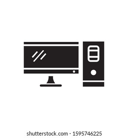 pc icon, glyph style design