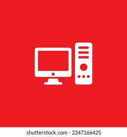icono de PC, plantilla de recursos gráficos, ilustración vectorial.