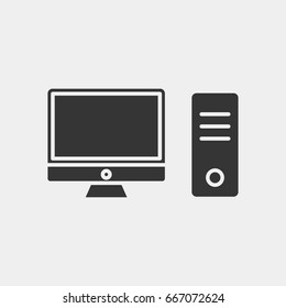 Pc icon illustration isolated vector sign symbol