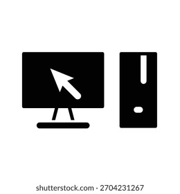 Icono de PC ilustración Vector diseño Plantilla