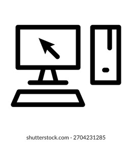 Icono de PC ilustración Vector diseño Plantilla