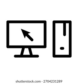 Vektordesign-Vorlage für PC-Symbol