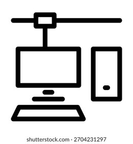 Vektordesign-Vorlage für PC-Symbol