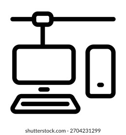 Vektordesign-Vorlage für PC-Symbol