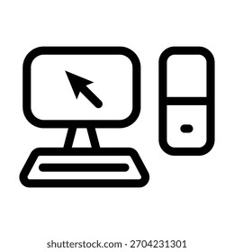 Vektordesign-Vorlage für PC-Symbol