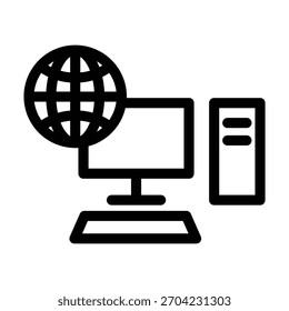 Vektordesign-Vorlage für PC-Symbol