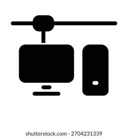 Vektordesign-Vorlage für PC-Symbol