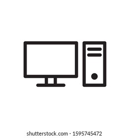 pc icon, line art design 