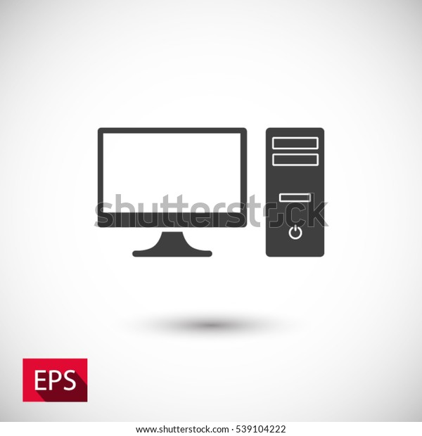 pc icon one set web icons stock vector royalty free 539104222 shutterstock