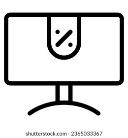icono pc con estilo de contorno. Adecuado para el diseño de sitios web, logotipo, aplicación, interfaz de usuario y ETC.