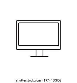 PC icon. Personal computer symbol. Monitor.