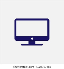 PC Icon in trendy flat style isolated on grey background. Computer symbol for your web site design, logo, app, UI. Vector illustration, EPS10.