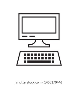 PC icon in trendy flat style design. Vector graphic illustration. Suitable for website design, logo, app,  and ui. EPS 10.