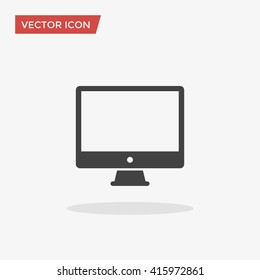 PC Icon in trendy flat style isolated on grey background. Computer symbol for your web site design, logo, app, UI. Vector illustration, EPS10.