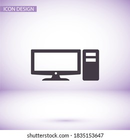 pc icon vector 10 eps . Lorem Ipsum Flat Design 