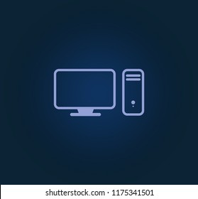 PC icon . Vector