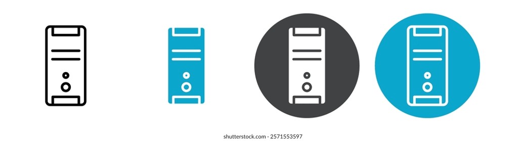 pc icon Vector illustration in black