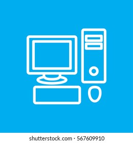 pc icon vector illustration sign symbol