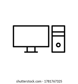 símbolo de símbolo vectorial de icono pc
