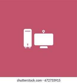 pc icon. vector sign symbol on white background