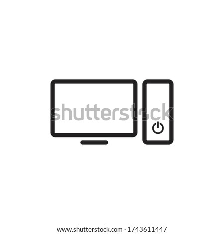 pc icon vector sign symbol isolated