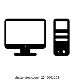 pc icon vector template illustration design