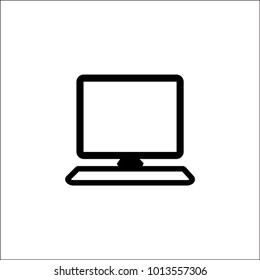 icono pc.icono plano gráfico, logotipo.