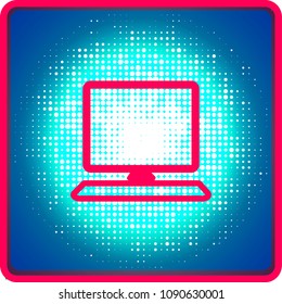 pc Icon.Graphic flat icon, logo.